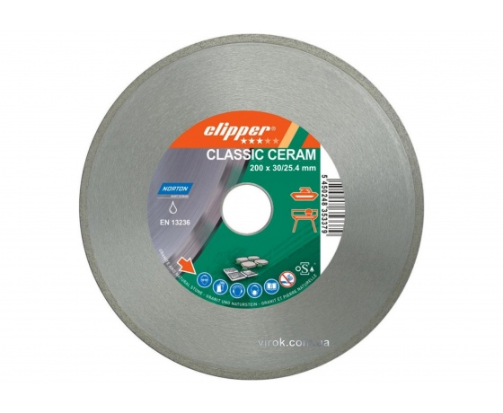 Фото 2 - Диск алмазний CLIPPER CLA CERAM по кераміці Ø=200x30/25.4 мм