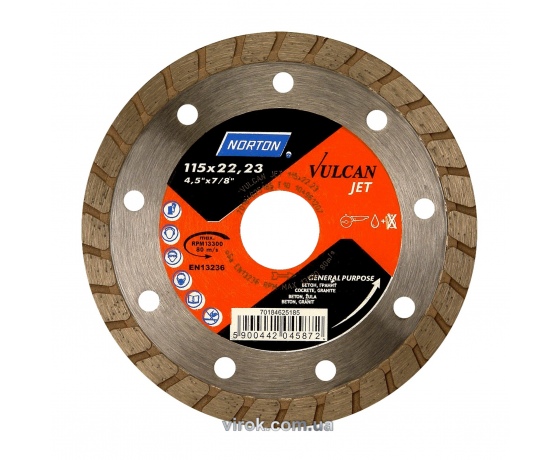 Фото 2 - Диск алмазний VULCAN JET турбо Ø=115x22.23 мм