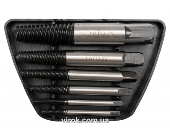 Фото 2 - Екстрактори зломаних болтів YATO Ø3-14 мм 6 шт