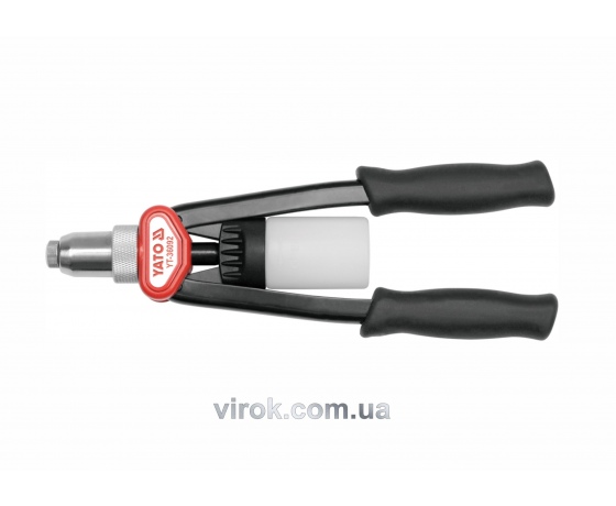 Фото 2 - Заклепочник дворучний поворотний YATO для нітів Ø=3.2, 4, 4.8, 6.4 мм 328 мм