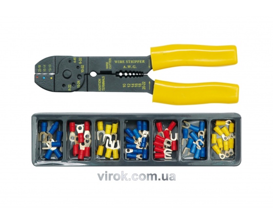 Фото 2 - Знімач ізоляції з контактними наконечниками VOREL 100 шт