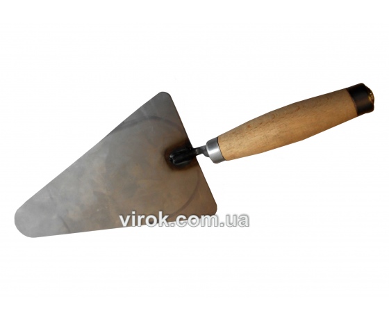 Фото 2 - Кельма мулярська трикутна вузька VIROK 190 мм з металевим наконечником