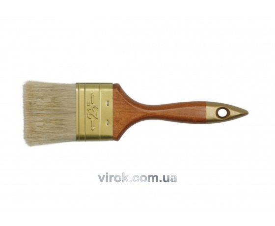 Фото 2 - Пензель флейцевий VOREL ПРОФІ з дерев'яною ручкою 102 мм
