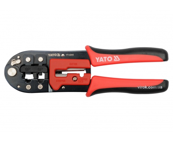 Фото 2 - Кліщі для обтискання телефонних конекторів RJ11/RJ12/RJ45 YATO 200 мм