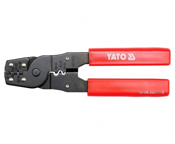 Фото 2 - Кліщі для обтискання і зачистки проводів YATO 180 мм