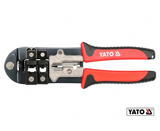Фото 2 - Кліщі для сполучення наконечників RJ-45/RJ-11/RJ-12 та зачистки проводів YATO 215 мм