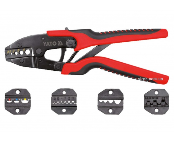 Фото 2 - Кліщі для обтискання і зачистки проводів зі змінними вставками YATO 260 мм 6 шт