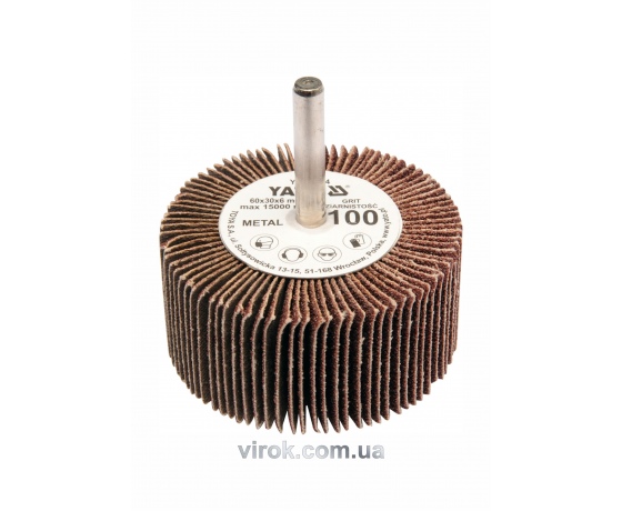 Фото 2 - Круг шліфувальний пелюстковий для дрилі YATO 60 х 30 х 6 мм К60