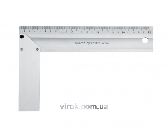 Фото 2 - Кутник столярний алюмінієвий VOREL 250 мм