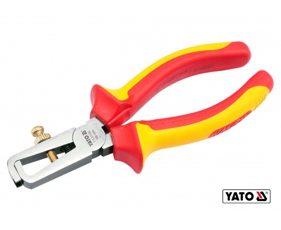Фото 2 - Кусачки діелектричні торцеві для зняття ізоляції проводів YATO 160 мм