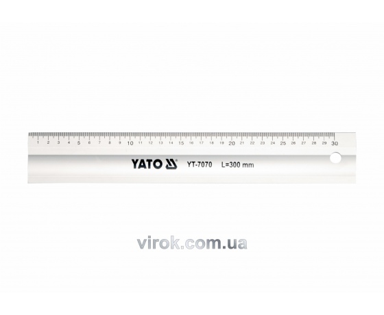 Фото 2 - Лінійка алюмінієва YATO 300 мм