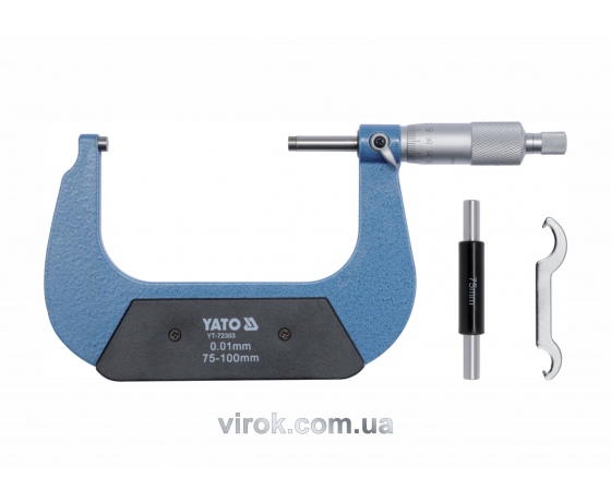 Фото 2 - Мікрометр YATO 75-100 мм