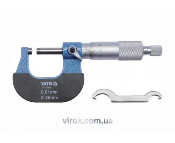 Фото 2 - Мікрометр YATO 0-25 мм