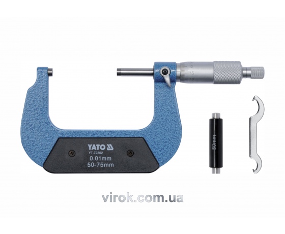 Фото 2 - Мікрометр YATO 50-75 мм