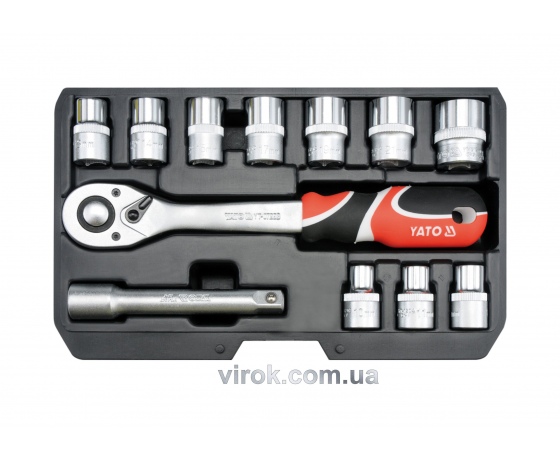 Фото 2 - Набір головок торцевих YATO 1/2