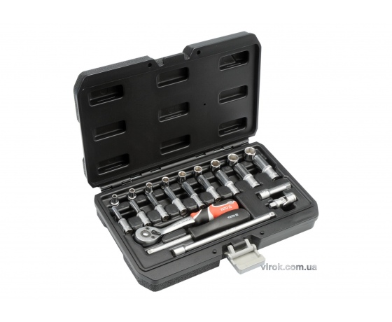 Фото 3 - Набір головок торцевих YATO 1/4