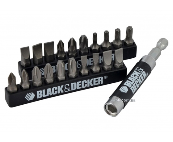 Фото 2 - Набір насадок викруткових Black+Decker з магнітним тримачем 21 шт