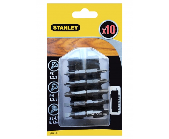 Фото 2 - Набір насадок викруткових STANLEY з магнітним тримачем 10 шт