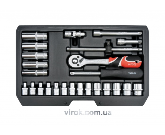 Фото 2 - Набір торцевих головок YATO 1/4