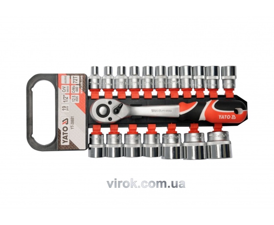 Фото 2 - Набір головок торцевих YATO 1/2