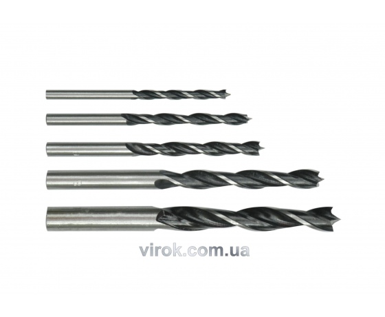 Фото 2 - Набір свердл по дереву VOREL 4-10 мм 5 шт