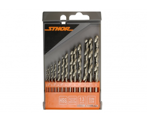 Фото 2 - Набір свердл по металу STHOR HSS 2-8 мм 13 шт