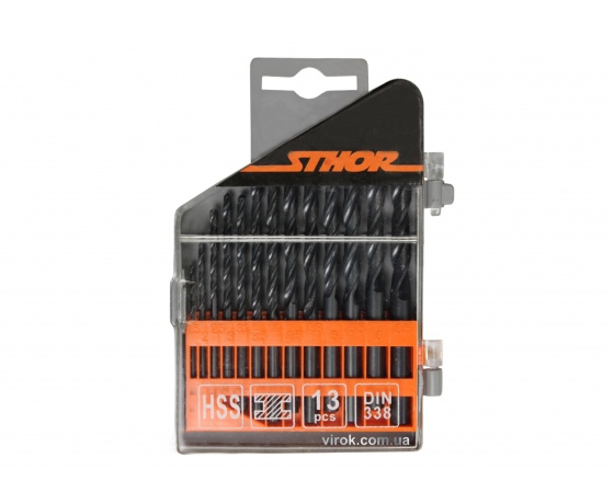 Фото 2 - Набір свердл по металу STHOR HSS 1.5-6.5 мм 13 шт