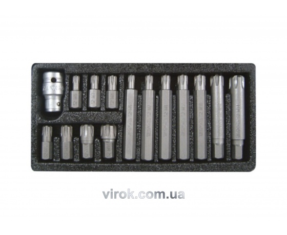 Фото 2 - Набір насадок викруткових YATO RIBE М6-14 з перехідником 1/2