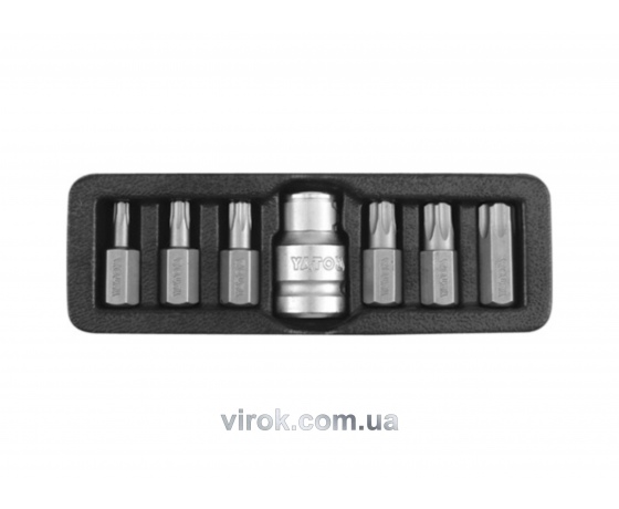 Фото 2 - Набір насадок викруткових YATO TORX SECURITY T25-55 з перехідником 1/2