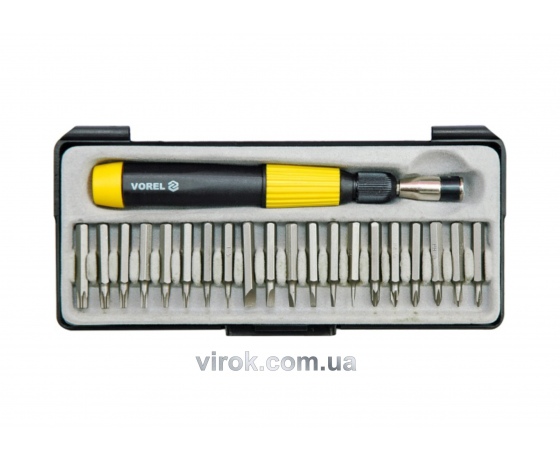 Фото 2 - Набір насадок викруткових VOREL з тримачем 21 шт