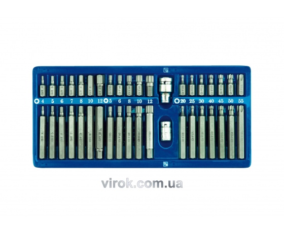 Фото 2 - Набір насадок викруткових VOREL з перехідниками 40 шт