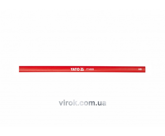 Фото 2 - Олівець столярний червоний YATO 245 х 12 мм 144 шт