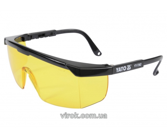 Фото 2 - Окуляри захисні YATO відкриті жовті