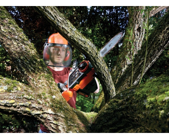 Фото 3 - Ланцюгова пила акумуляторна Black+Decker Li-Ion 18 В 2 Агод шина 25 см