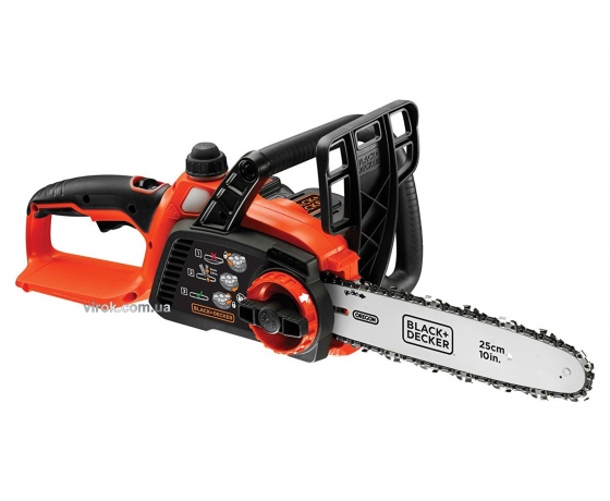 Фото 2 - Ланцюгова пила акумуляторна Black+Decker Li-Ion 18 В 2 Агод шина 25 см