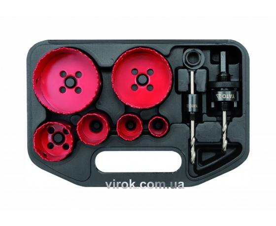 Фото 2 - Набір пил кільцевих біметалевих YATO HSS M3 22-73 мм 8 шт