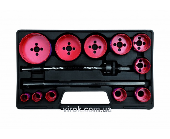 Фото 2 - Набір пил кільцевих біметалевих YATO HSS M3 19-76 мм 15 шт