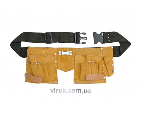 Фото 2 - Пояс монтажника шкіряний VOREL
