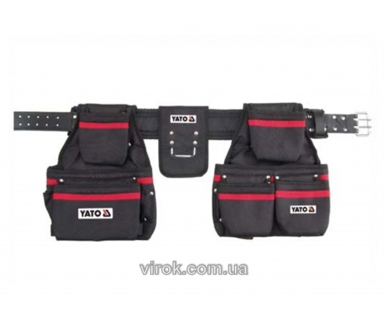 Фото 2 - Пояс для цвяхів та інструментів YATO 21 кишеня