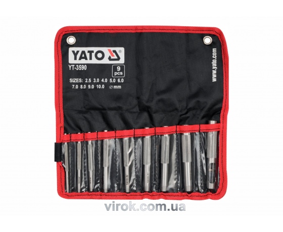 Фото 2 - Пробійники отворів для шкіри YATO 2.5-10 мм 9 шт