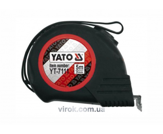 Фото 2 - Рулетка з нейлоновим покриттям і магнітним наконечником YATO 5 м х 25 мм