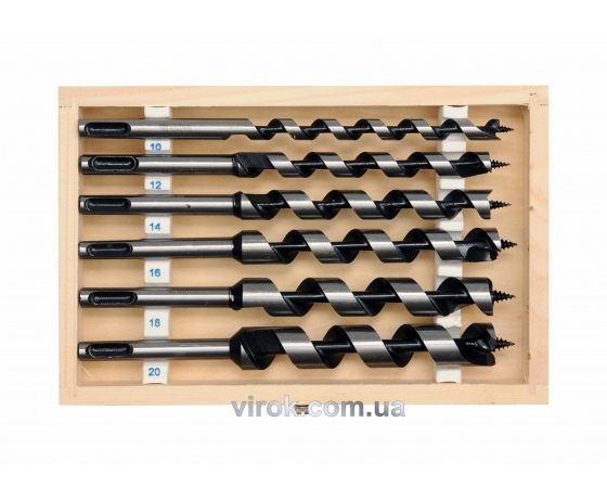 Фото 2 - Набір спіральних свердл по дереву YATO 10-20 мм 200 мм 6 шт