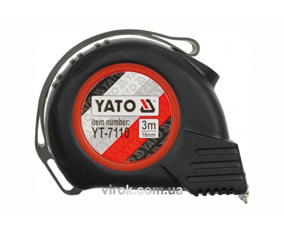 Фото 2 - Рулетка з нейлоновим покриттям і магнітним наконечником YATO 3 м х 16 мм