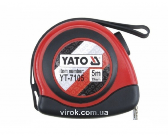 Фото 2 - Рулетка з нейлоновим покриттям і магнітним наконечником YATO 5 м х 19 мм
