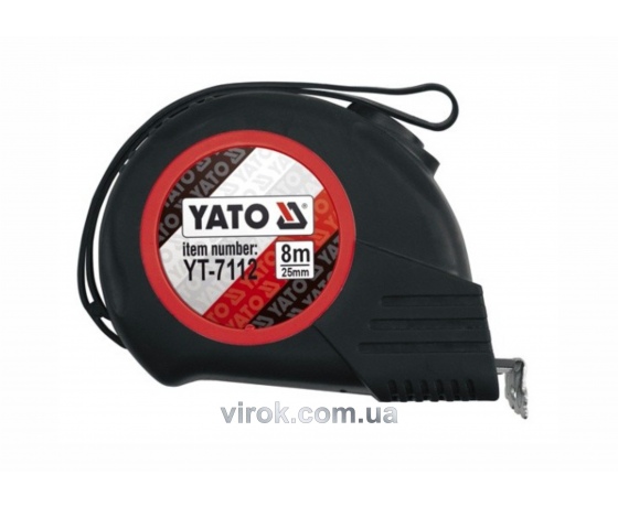 Фото 2 - Рулетка з нейлоновим покриттям і магнітним наконечником YATO 8 м х 25 мм