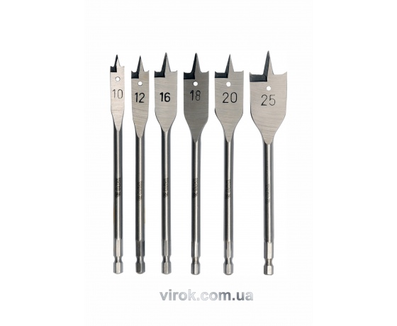 Фото 2 - Набір перових свердл по дереву з шестигранним хвостовиком 1/4