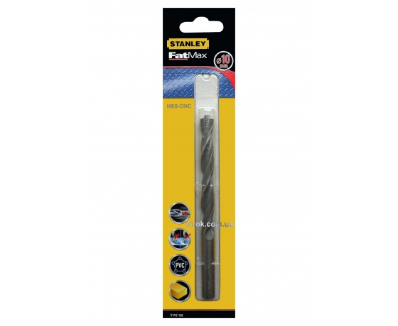 Фото 2 - Свердло швидкісне по металу, дереву, пластику STANLEY 10 мм