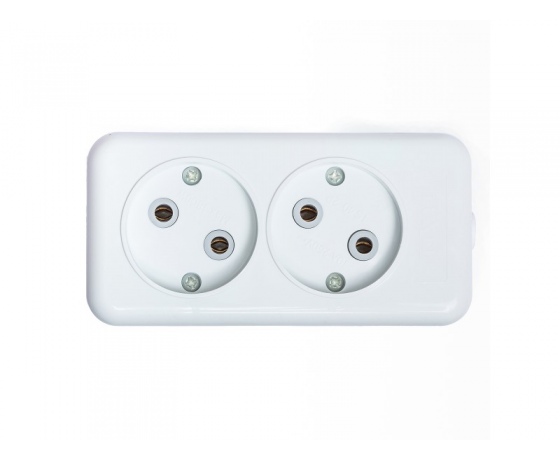 Фото 2 - Колодка Luxel 2 розетки без заземления (7301)