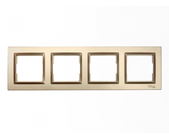 Фото 2 - Рамка 4-я горизонтальная Luxel JAZZ (9624) Бронзовая