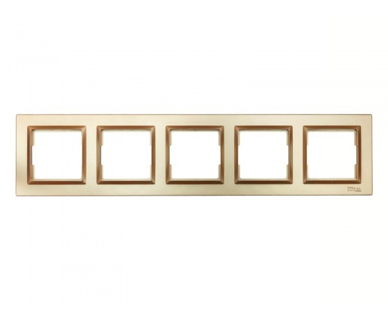 Фото 2 - Рамка 5-я горизонтальная Luxel JAZZ (9625) Бронзовая